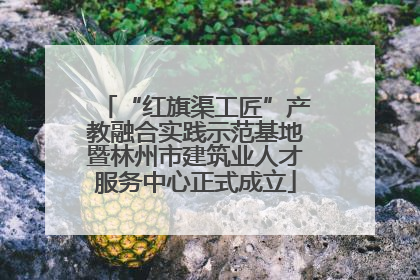 “红旗渠工匠”产教融合实践示范基地暨林州市建筑业人才服务中心正式成立