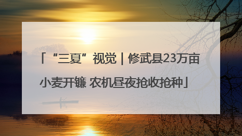 “三夏”视觉｜修武县23万亩小麦开镰 农机昼夜抢收抢种