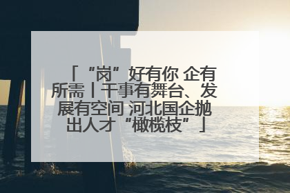 “岗”好有你 企有所需丨干事有舞台、发展有空间 河北国企抛出人才“橄榄枝”