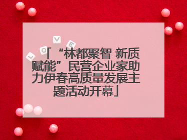 “林都聚智 新质赋能”民营企业家助力伊春高质量发展主题活动开幕