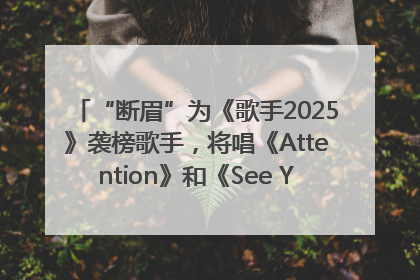 “断眉”为《歌手2025》袭榜歌手，将唱《Attention》和《See You Again》