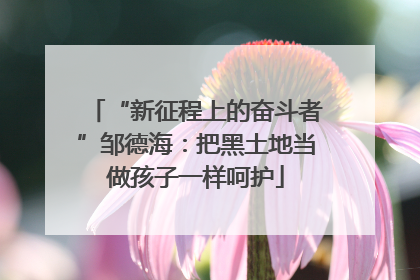 “新征程上的奋斗者”邹德海：把黑土地当做孩子一样呵护