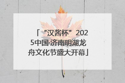 “汉酱杯”2025中国·济南明湖龙舟文化节盛大开幕