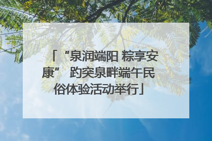 “泉润端阳 粽享安康” 趵突泉畔端午民俗体验活动举行