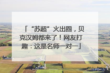 “苏超”火出圈，贝克汉姆都来了！网友打趣：这是名师一对一