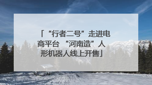 “行者二号”走进电商平台 “河南造”人形机器人线上开售