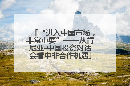 “进入中国市场，非常重要”——从肯尼亚-中国投资对话会看中非合作机遇