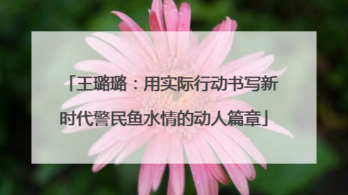 王璐璐：用实际行动书写新时代警民鱼水情的动人篇章