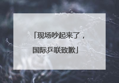 现场吵起来了，国际乒联致歉