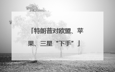 特朗普对欧盟、苹果、三星“下手”