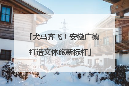 犬马齐飞！安徽广德打造文体旅新标杆