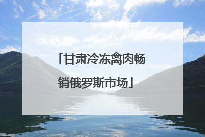 甘肃冷冻禽肉畅销俄罗斯市场