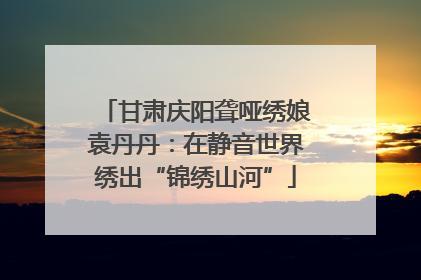 甘肃庆阳聋哑绣娘袁丹丹：在静音世界绣出“锦绣山河”