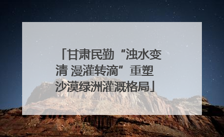 甘肃民勤“浊水变清 漫灌转滴”重塑沙漠绿洲灌溉格局