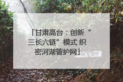 甘肃高台：创新“三长六链”模式 织密河湖管护网