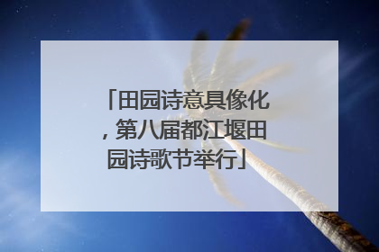 田园诗意具像化，第八届都江堰田园诗歌节举行