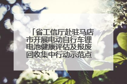 省工信厅赴驻马店市开展电动自行车锂电池健康评估及报废回收集中行动示范点建设调研指导