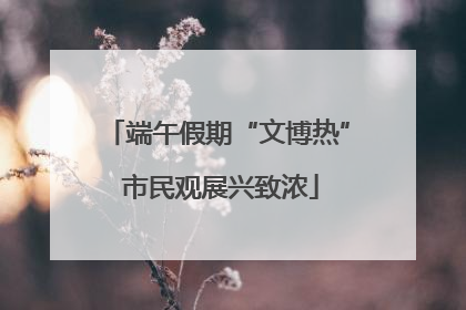 端午假期“文博热” 市民观展兴致浓
