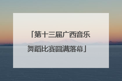 第十三届广西音乐舞蹈比赛圆满落幕