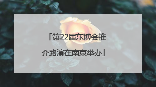 第22届东博会推介路演在南京举办