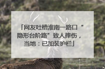 网友吐槽淮南一路口“隐形台阶路”致人摔伤，当地：已加装护栏