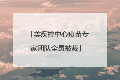美疾控中心疫苗专家团队全员被裁