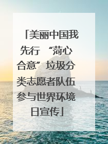 美丽中国我先行 “菏心合意”垃圾分类志愿者队伍参与世界环境日宣传