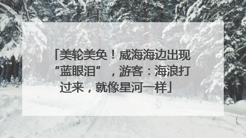 美轮美奂！威海海边出现“蓝眼泪”，游客：海浪打过来，就像星河一样