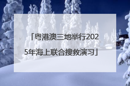 粤港澳三地举行2025年海上联合搜救演习
