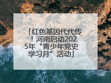 红色基因代代传！河南启动2025年“青少年党史学习月”活动