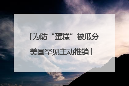 为防“蛋糕”被瓜分 美国罕见主动推销