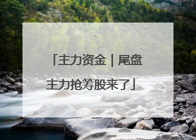 主力资金｜尾盘主力抢筹股来了