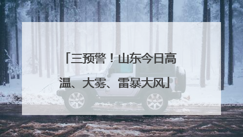 三预警！山东今日高温、大雾、雷暴大风