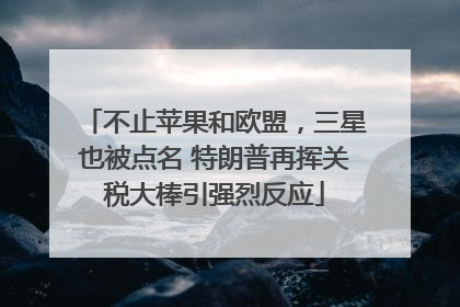 不止苹果和欧盟，三星也被点名 特朗普再挥关税大棒引强烈反应
