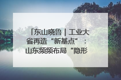 东山晓鲁｜工业大省再造“新基点”：山东频频布局“隐形冠军”背后