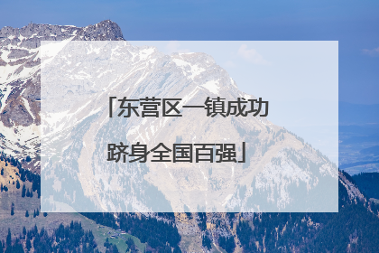 东营区一镇成功跻身全国百强
