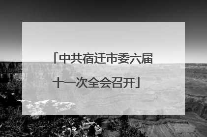 中共宿迁市委六届十一次全会召开