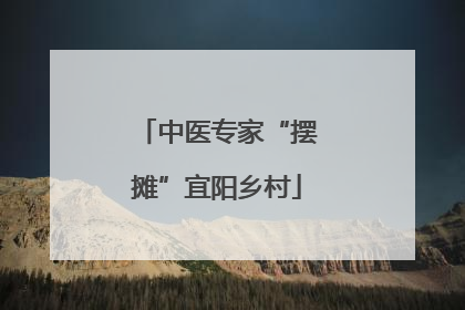 中医专家“摆摊”宜阳乡村