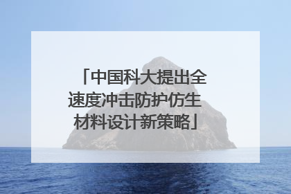 中国科大提出全速度冲击防护仿生材料设计新策略