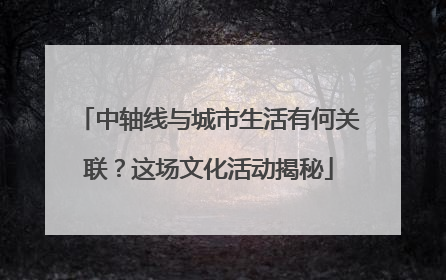 中轴线与城市生活有何关联？这场文化活动揭秘
