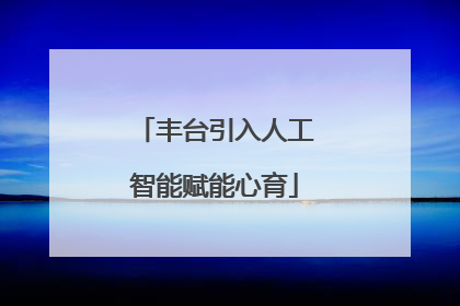 丰台引入人工智能赋能心育