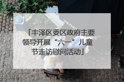 丰泽区委区政府主要领导开展“六一”儿童节走访慰问活动