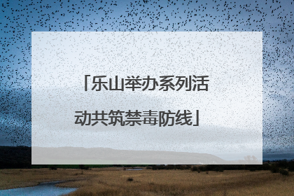 乐山举办系列活动共筑禁毒防线