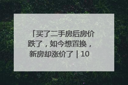 买了二手房后房价跌了，如今想置换，新房却涨价了｜100个买房故事
