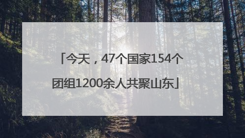 今天，47个国家154个团组1200余人共聚山东