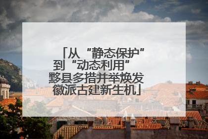 从“静态保护”到“动态利用” 黟县多措并举焕发徽派古建新生机