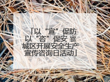 以“宣”促防 以“咨”促安 襄城区开展安全生产宣传咨询日活动
