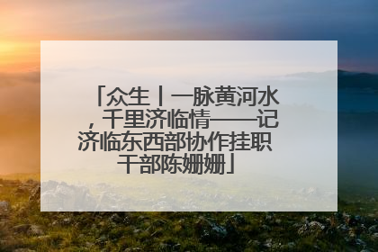 众生丨一脉黄河水，千里济临情——记济临东西部协作挂职干部陈姗姗