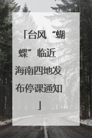 台风“蝴蝶”临近 海南四地发布停课通知