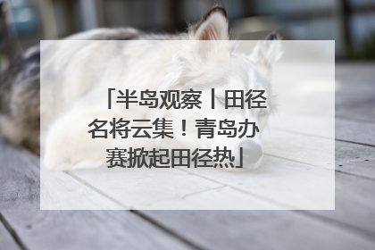 半岛观察丨田径名将云集！青岛办赛掀起田径热